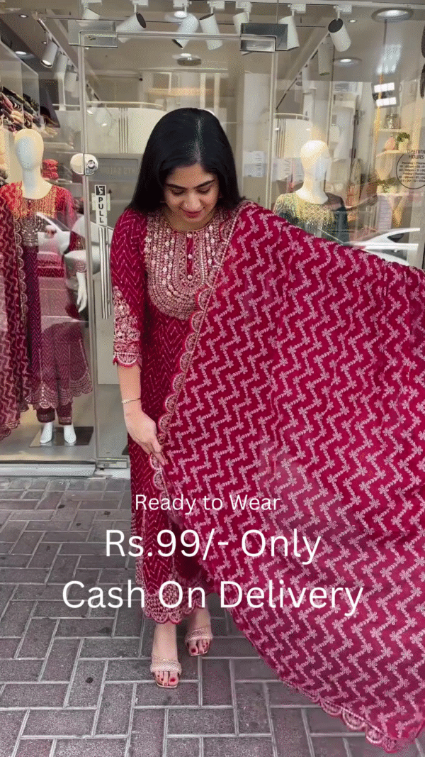 Graceful Mirror-Work Kurta Set – Multi-Color Options Available - Image 2