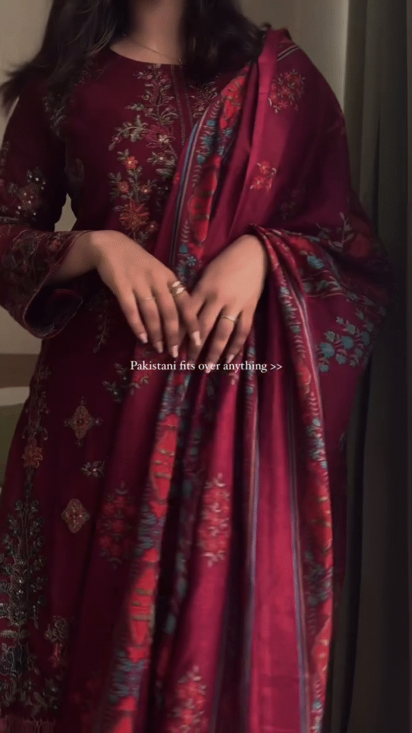 Royal Embroidered Jacquard Salwar Suit – A Classic Choice for Stylish Women