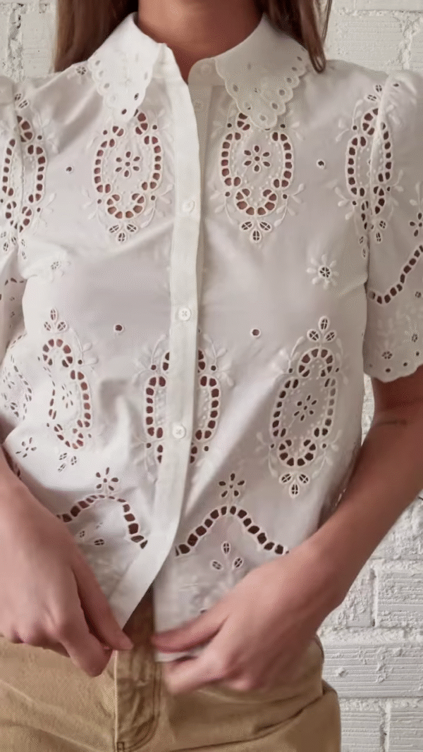Boho-Inspired Embroidered Button-Down Shirt – Earthy Elegance in Every Stitch 🍂 - Image 4