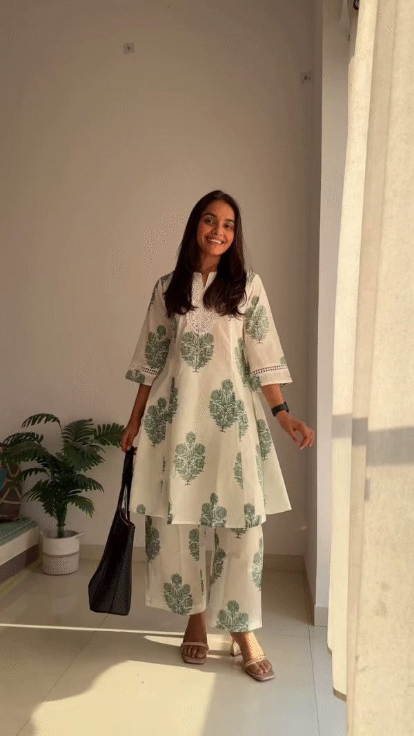 🌿 Everyday Grace: Pure Cotton Printed Kurta Set – Now in Multiple Colors 🌸 - Image 2