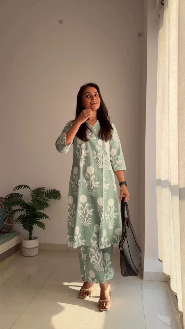🌿 Everyday Grace: Pure Cotton Printed Kurta Set – Now in Multiple Colors 🌸 - Image 7