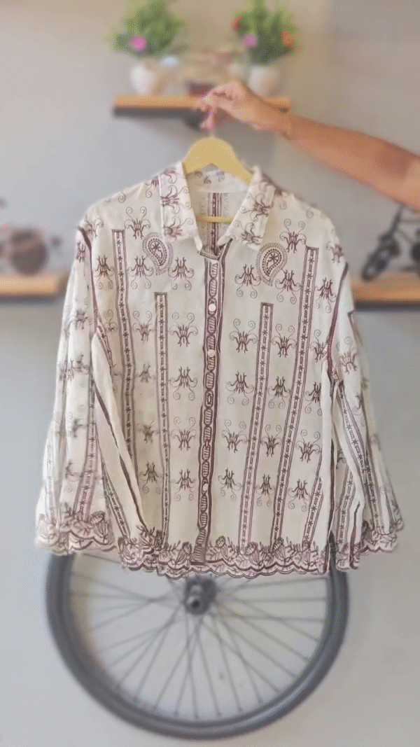 Boho-Inspired Ethnic High-Low Shirt – A Timeless Blend of Heritage and Style - Image 3