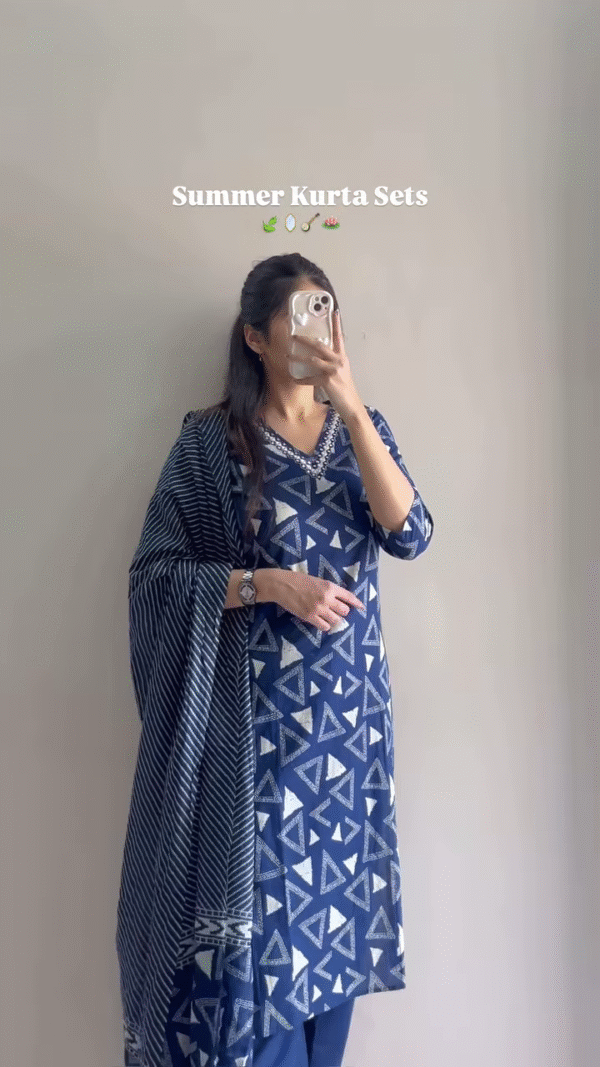 Breezy & Beautiful: Summer Kurta Sets in Vibrant Prints and Shades ☀️👗 - Image 2