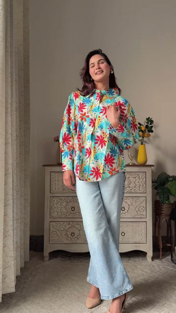 Bold & Colorful Pinterest-Inspired Printed Shirt Collection – Oversized Aesthetic Button-Downs in Multi-Color Styles with Unique Art Prints - Image 10