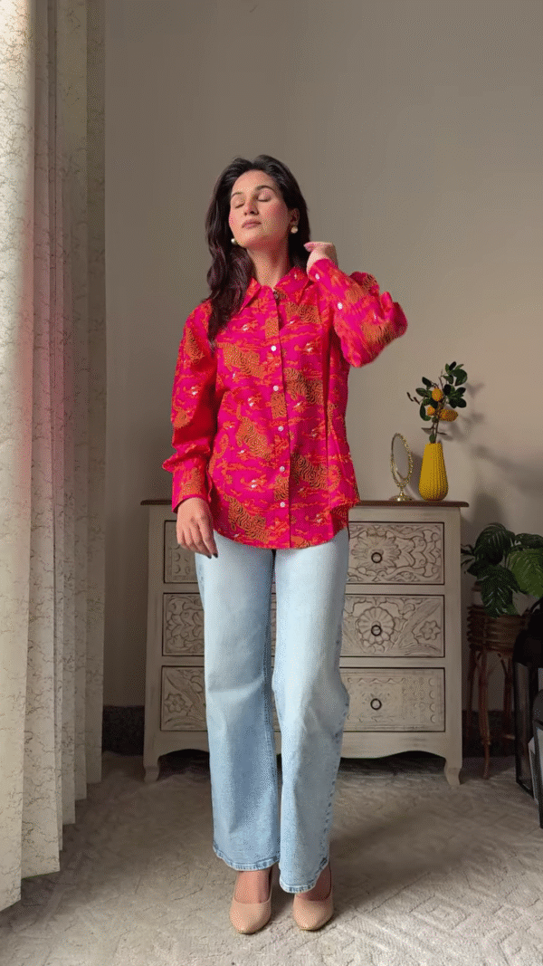 Bold & Colorful Pinterest-Inspired Printed Shirt Collection – Oversized Aesthetic Button-Downs in Multi-Color Styles with Unique Art Prints - Image 3