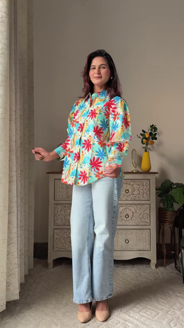 Bold & Colorful Pinterest-Inspired Printed Shirt Collection – Oversized Aesthetic Button-Downs in Multi-Color Styles with Unique Art Prints - Image 9