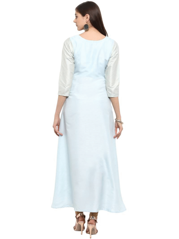 Sky Blue Printed Crepe Kurti – Effortless Elegance for Every Occasion - Image 3