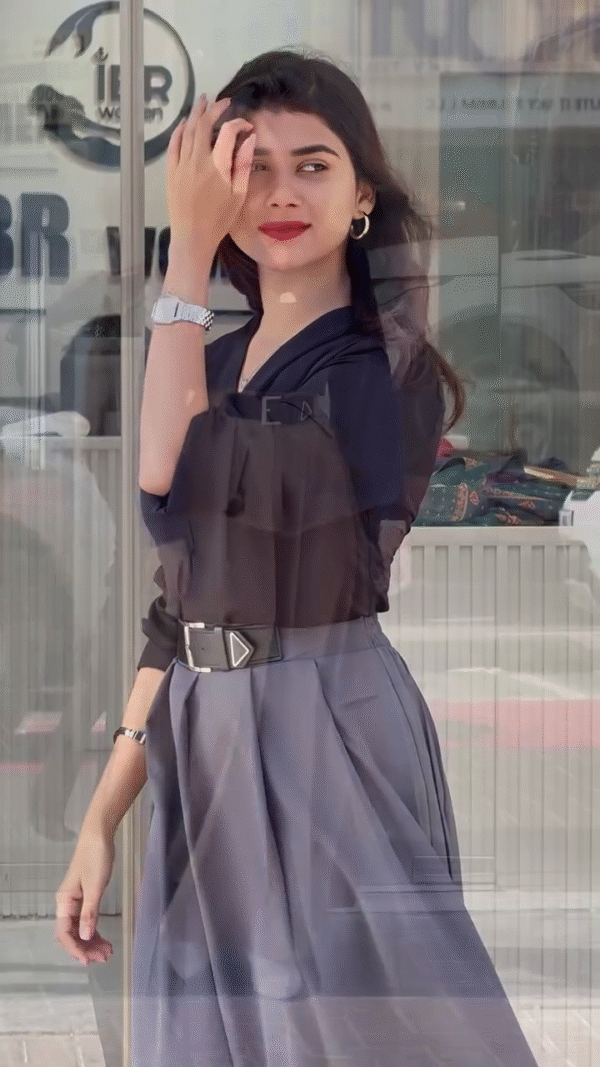 Effortlessly Elegant: Classic Collared Shirt & Pleated Bottom Set – Now in Multiple Color Variants - Image 5